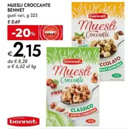 Bennet Muesli croccante BENNET offerta