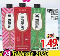 Il Genio Supermercato Tavernello vino rosso bianco rosato offerta