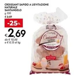 Bennet Croissant sapido a lievitazione naturale SANTANGELO offerta