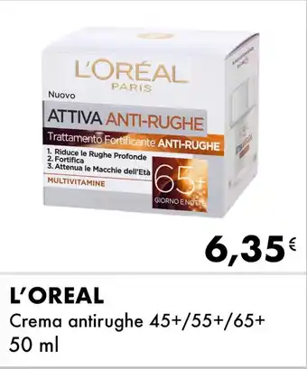 Iper Tosano L'OREAL Crema antirughe 45+/55+/65+ offerta