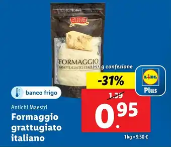 Lidl Antichi Maestri Formaggio grattugiato italiano offerta