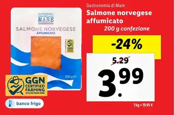 Lidl Gastronomia di Mare Salmone norvegese affumicato offerta