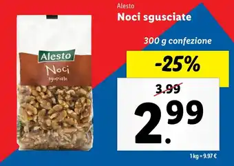 Lidl Alesto Noci sgusciate offerta