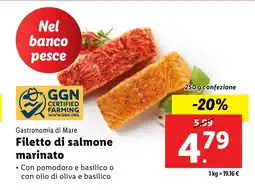 Lidl Gastronomia di Mare Filetto di salmone marinato offerta