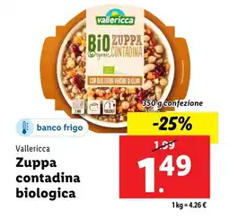 Lidl Vallericca Zuppa contadina biologica offerta