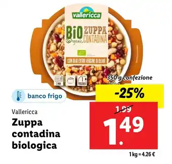 Lidl Vallericca Zuppa contadina biologica offerta