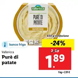 Lidl Vallericca Purè di patate offerta