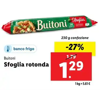 Lidl Buitoni Sfoglia rotonda offerta