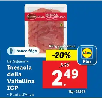 Lidl Dal Salumiere Bresaola della Valtellina IGP offerta