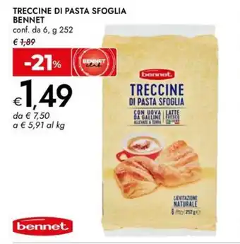 Bennet Treccine di pasta sfoglia BENNET offerta