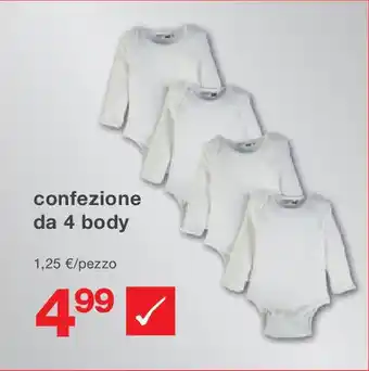 KiK confezione da 4 body offerta