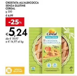 Bennet Crostata all'albicocca senza glutine CEREAL offerta