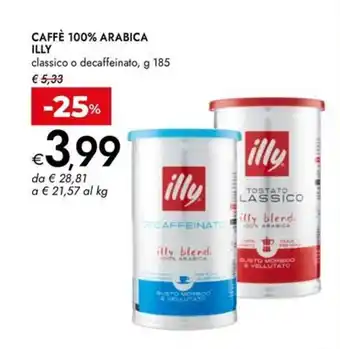 Bennet Caffè 100% arabica ILLY offerta