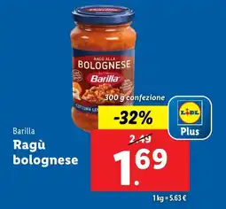 Lidl Barilla Ragù bolognese offerta