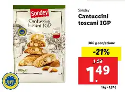 Lidl Sondey Cantuccini toscani IGP offerta