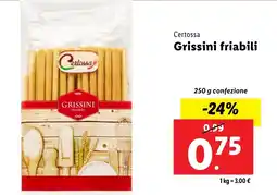 Lidl Certossa Grissini friabili offerta