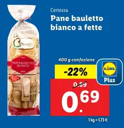 Lidl Certossa Pane bauletto bianco a fette offerta