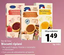 Lidl Duc de Coeur Biscotti ripieni offerta