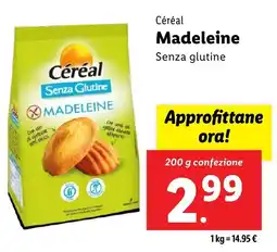 Lidl Céréal Madeleine Senza glutine offerta