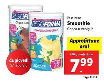 Lidl Pesoforma Smoothie offerta