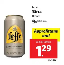 Lidl Leffe Birra Blond offerta