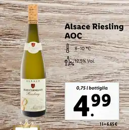 Lidl Alsace Riesling AOC offerta