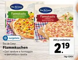 Lidl Duc de Coeur Flammkuchen offerta