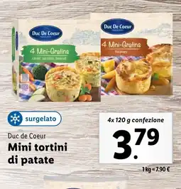 Lidl Duc de Coeur Mini tortini di patate offerta