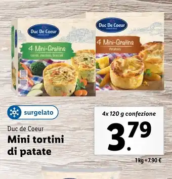 Lidl Duc de Coeur Mini tortini di patate offerta