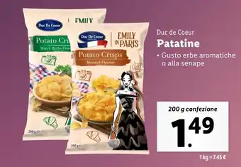 Lidl Duc de Coeur Patatine offerta