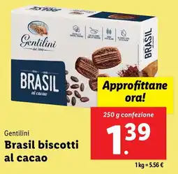 Lidl Gentilini Brasil biscotti al cacao offerta