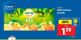 Lidl Solevita ACE nettare in brik offerta