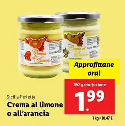 Lidl Sicilia Perfetta Crema al limone o all'arancia offerta