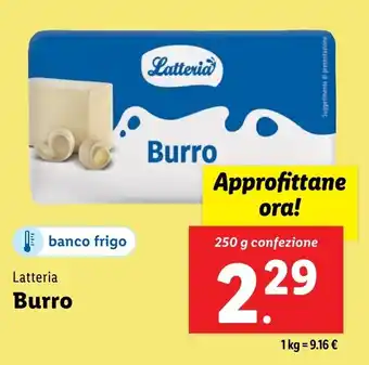 Lidl Latteria Burro offerta