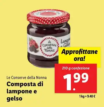 Lidl Le Conserve della Nonna Composta di lampone e gelso offerta