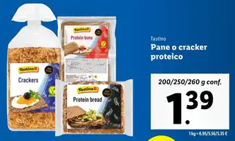 Lidl Tastino Pane o cracker proteico offerta