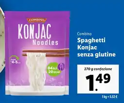 Lidl Combino Spaghetti Konjac senza glutine offerta