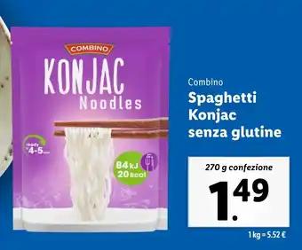 Lidl Combino Spaghetti Konjac senza glutine offerta