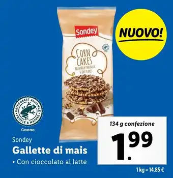 Lidl Sondey Gallette di mais offerta