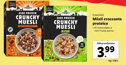 Lidl Crownfield Müsli croccante proteico offerta