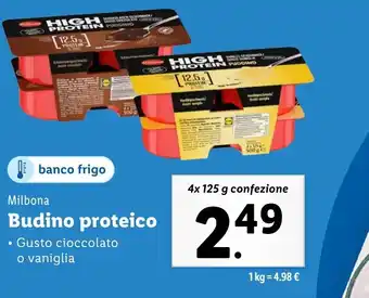 Lidl Milbona Budino proteico offerta