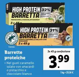 Lidl Barrette proteiche offerta