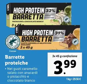 Lidl Barrette proteiche offerta