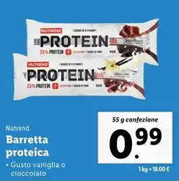 Lidl Nutrend Barretta proteica offerta