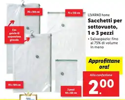 Lidl LIVARNO home Sacchetti per sottovuoto, 1 o 3 pezzi offerta