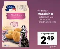 Lidl DUC DE COEUR Madeleines offerta