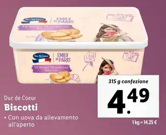 Lidl DUC DE COEUR Biscotti offerta