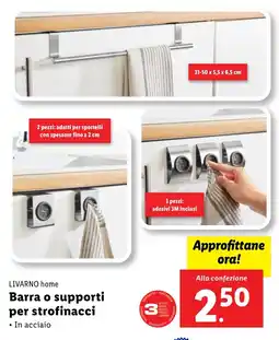 Lidl LIVARNO home Barra o supporti per strofinacci offerta