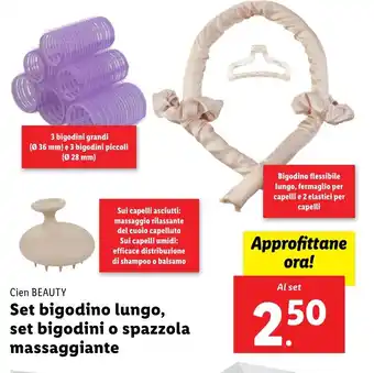 Lidl Cien BEAUTY Set bigodino lungo, set bigodini o spazzola massaggiante offerta