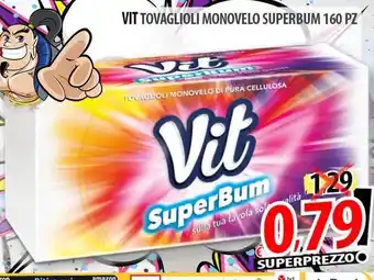 Il Genio Supermercato Vit tovaglioli monovelo superbum offerta